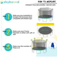 thumbnail image 3 of SkyBound Replacement Trampoline Safety Net Enclosure - Fits 14ft Trampolines that have 6 Straight Poles and Pole Caps w/ Bolts - Net Only!, 3 of 6