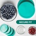 thumbnail image 5 of Wood Grip Lids for Pyrex and Anchor Round Glass Containers - 2-Cups, Green-6 Pack, 5 of 6