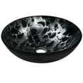 thumbnail image 3 of Novatto NOHP-G012ORB TARTARUGA Black and Silver Painted Glass Vessel Sink with Oil Rubbed Bronze Pop-Up Drain, Mounting Ring, 3 of 13