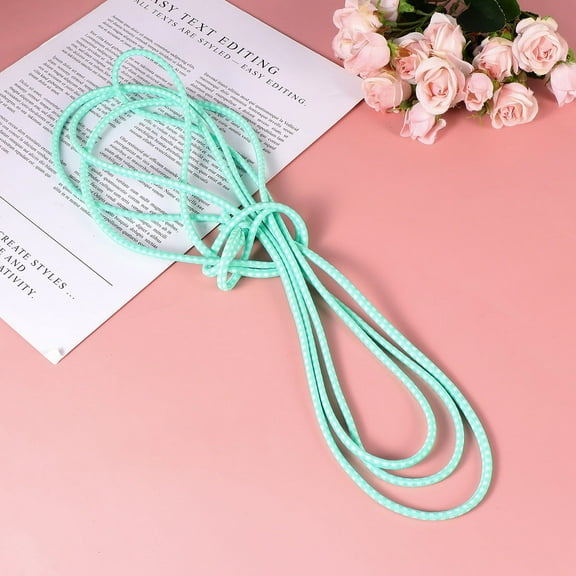 Raindrops Green Kid Jump Rope for Kids Playing Durable Polyester Fun Skipping Rope Ideal for Home or School Use 9.8ft
