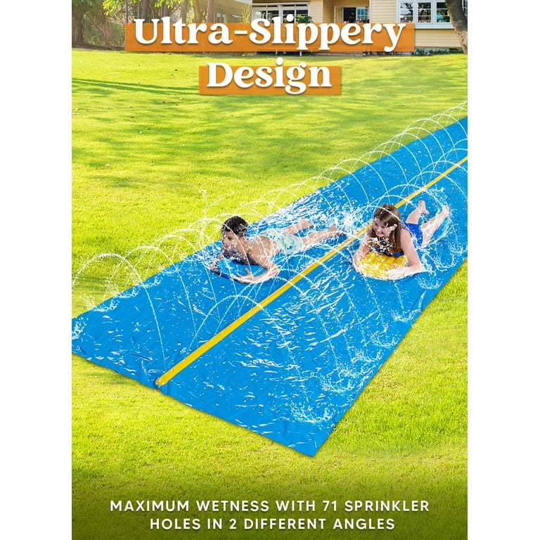 SYNCFUN 30ft x 6ft Water Slide, PVC Lawn Slip and Slide with