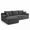 Gray, variant on Exnote 96" Modular L-Shaped Sectional Sofa, Corduroy Memory Foam Boneless Couch with Left Facing Chaise, Black