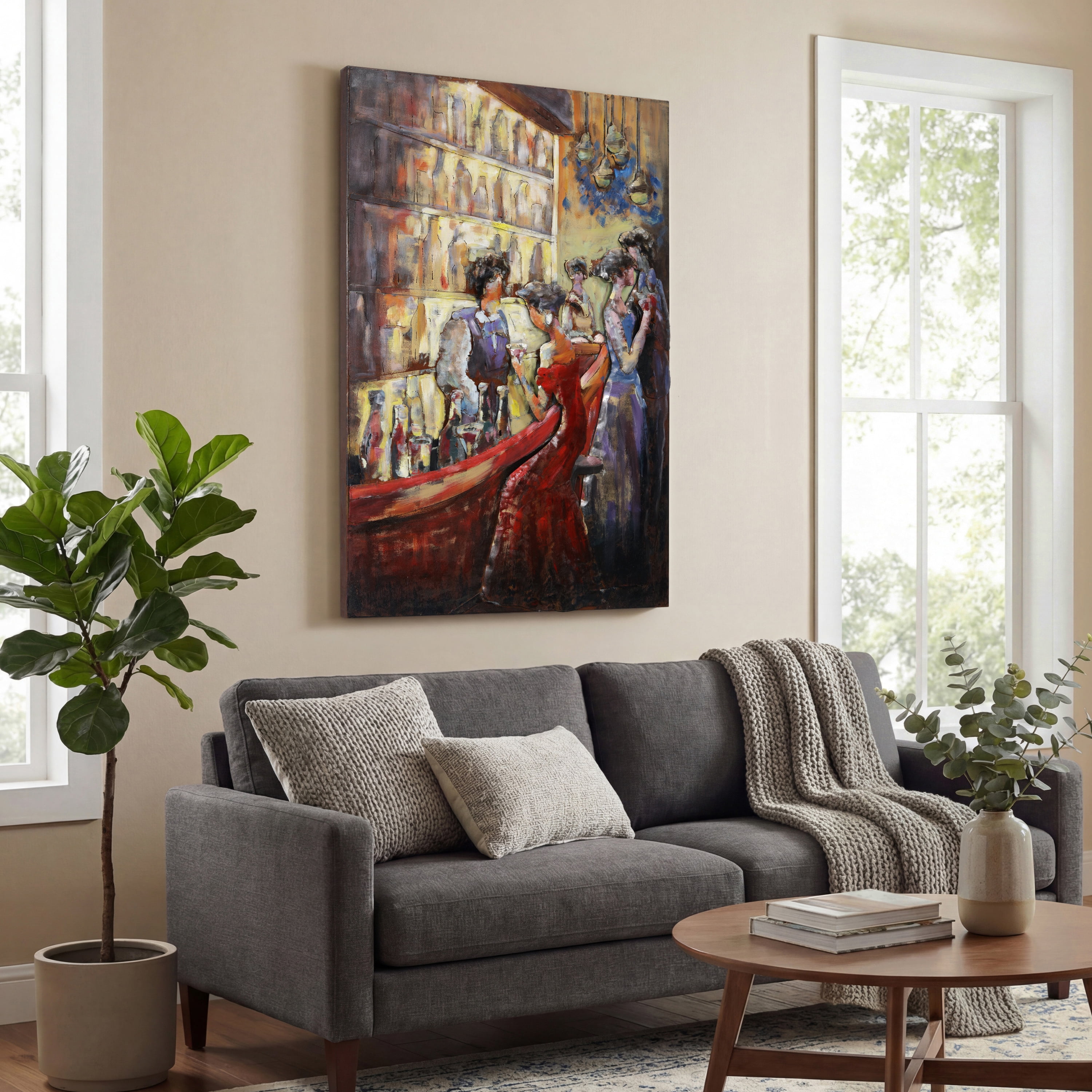 Empire Art Direct "Tavern" Mixed Media Iron Hand Painted Dimensional Wall Décor