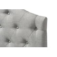 thumbnail image 3 of Bowery Hill Tête de Lit Simple Moderne Rembourrée en Tissu, Gris, 3 of 5