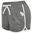 thumbnail image 4 of Abcnature Plus Size Shorts, Womens Athletic Shorts, Women High Waist Yoga Women Bandage Elastic Waist Casual Short, Comfy Beach Shorts, Yoga Pants, Cycling Sport Shorts Gray XXL, 4 of 5