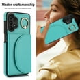 thumbnail image 3 of for Samsung Galaxy A53 5G Wallet Case with Card Holder Women Men, Flip PU Leather Kickstand Shockproof Protective Phone Cover Magnetic Clasp 360 Rotation Ring Stand for Samsung A53 5G, Green, 3 of 7