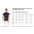 thumbnail image 4 of IBKUL Women's Short Sleeve Zip Mock Neck Shirt, Color: Seafoam, Size: M, 4 of 4