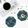 thumbnail image 5 of Disketp Christmas Funny Coasters,4 Pcs Leather Coasters With Holder, Perfect Housewarming Hostess Gifts,Protect Furniture From Water Marks Scratch, 5 of 9