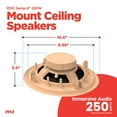 thumbnail image 3 of Open Box Pyle 250W 8" Round Flush Mount In Wall/In Ceiling Home Speakers, 1 Pair, 3 of 7