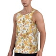 thumbnail image 2 of Pofeuu Retro 70s 60s Flower Print Men's Workout Tank Tops Sleeveless Muscle Gym Shirt Quick Dry-4X-Large, 2 of 7