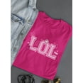 thumbnail image 3 of LOL Smiley Emoji Crown Pink Design Women's T-shirt, 3 of 4