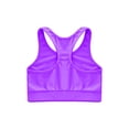 thumbnail image 4 of CHICTRY Kids Girls Sports Vest Sleeveless Shiny Rhinestone Racerback Crop Top Gymnastics Dance Tops Purple 12, 4 of 5