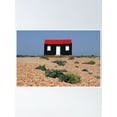 Beach Hut With A Red Roof Poster Framed-unframed - Walmart.com