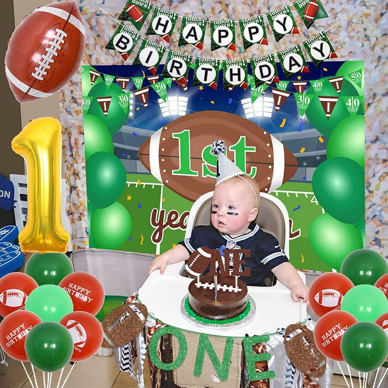 Football First Birthday Decor  Football One Year Party Pack