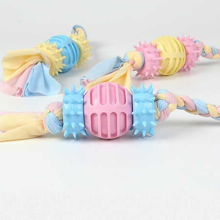 Milisten 1Pc Cotton Pet Chew Toy Random Color Dog Chew Toy for Indoor Play
