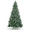 Partially Flocked Design w/Pinecones, variant on JoanKaren 6' Pre-Lit Green Artificial Christmas Tree,Metal Stand Full Xmas Tree with 450 Multicolor Lights