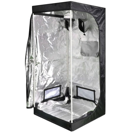 iPower 36 x36 x72  3 x3  Hydroponic Mylar Grow Tent with Observation Window  Tool Bag and Floor Tray for Grow Light and Indoor Plant Growing