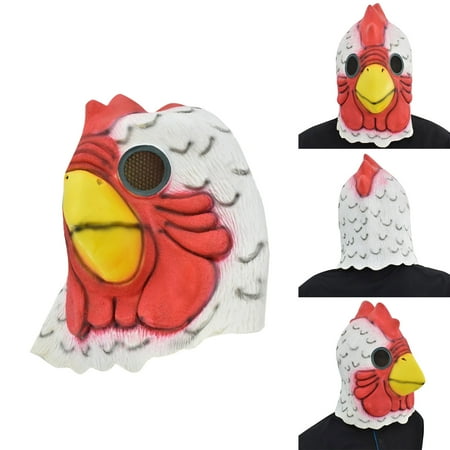 

Guibest Rooster Full Head Props For Latex Rooster Full Head Props Animal Latex For ()