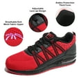 thumbnail image 2 of Mens Athletic Shoes Red Breathable Workout Gym Tennis Walking Air Cushion Running Sneakers US 11, 2 of 5