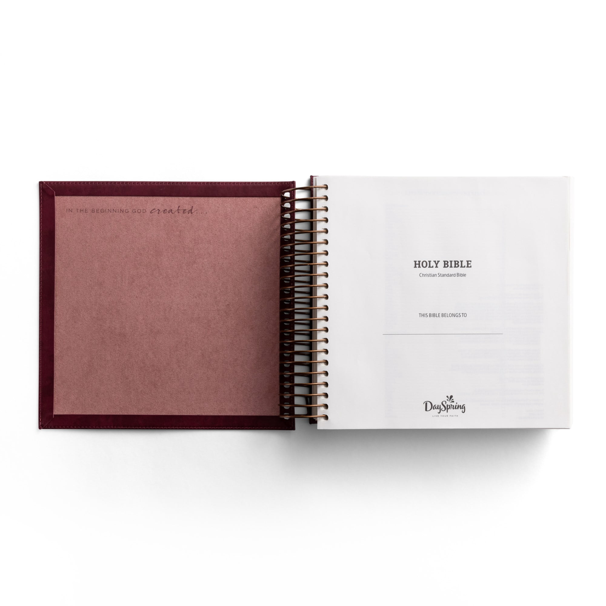 Illustrating Bible CSB - Spiral Bound Bible Journal, Cranberry, (Spiral-Bound)