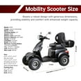 thumbnail image 4 of QEEKA Heavy Duty Electric Golf Cart 4 Wheel Powered Mobility Scooters for Seniors & Adults,Powerful Battery with Rear Lockbox & Golf Cart Rack Adjustable Seat,Black, 4 of 20