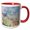 Red/White, variant on 3drose, Soap Bubbles. Place Bellecour. Lyon, France., 11oz Two-tone Red Mug