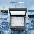 thumbnail image 2 of KNDKO 2.8cu.ft Chest Freezer, Freestanding Top Open Door Compact Freezer with Removable Basket, Adjustable 7 Thermostat and Bottom Defrost Water Drain for Apartment/Home, Black, 2 of 7
