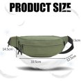 thumbnail image 4 of Riñonera deportiva de tendencia de moda para exteriores, riñonera impermeable para teléfono móvil, color verde, 4 of 5