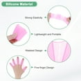 thumbnail image 2 of Uxcell 4 pares de guantes de natación de silicona tipo rana de medio dedo color rosa, 2 of 7