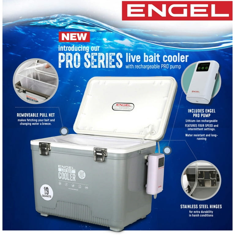 ENGEL Qt Live Bait Pro Cooler with Rechargeable Aerator