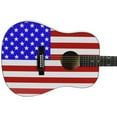 thumbnail image 6 of Main Street Guitars MAAF 40.5" Dreadnought Acoustic Guitar, Spruce with American Flag Design, 6 of 7