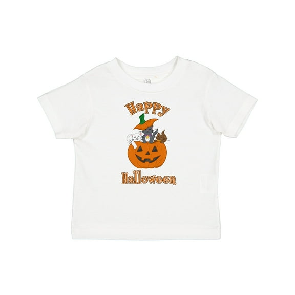 Inktastic Happy Halloween Kittens in Pumpkin Boys or Girls Baby T-Shirt
