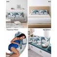 thumbnail image 6 of Sea Turtle Blue Pillow Covers Queen Size 2 Pack, Coastal Ocean Seaweed Wooden Grain Soft Bed Throw Pillowcases Breathable Cooling Long Lumbar Body Pillow Sham Cover for Bed Sofa 20''x30'', 6 of 7