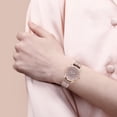 thumbnail image 3 of Walbest Women Wrist Watch Three-Hand Stainless Steel Watch, Faux Leather Strap Round Dial Precise Time Display Ladies Quartz Watch Birthday Anniversary Gift, 3 of 6