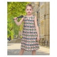 thumbnail image 2 of Sunny Fashion Girls Sleeveless Cotton Dress Cherry And Floral Stripe Print Summer Casual 7 Years, 2 of 6