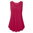 thumbnail image 4 of Shadoumai Womens Oversized Long Tank Tops Summer Casual High Neck Sleeveless Shirts Loose Fit Curved Hem Tunic Basic Tees, 4 of 4