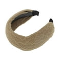 thumbnail image 4 of Unique Bargains 1 Pc Headband Chiffon Wide Hair Accessories Coffee Color, 4 of 5