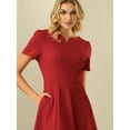 thumbnail image 4 of DARING DIVA A-Line Work Church Pockets Dress M Red, 4 of 6