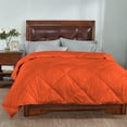 thumbnail image 2 of 1 Piece Striped Diamond Pattern Comforter Super Soft 800 Thread Counts, All Season, 100% Egyptian Cotton, Full/Queen Size Orange Color, 2 of 7