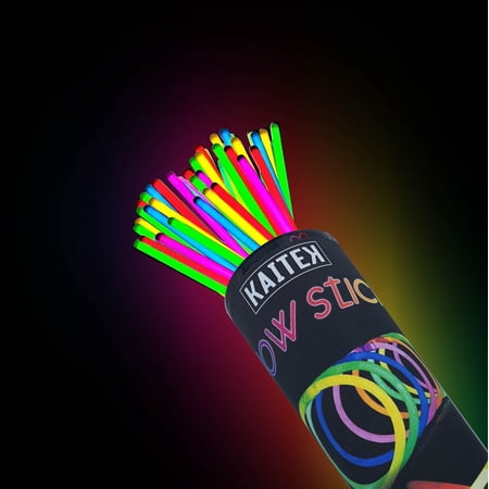 Glow Sticks Bulk Party Favors 100pk - Glow in the Dark Party Supplies & Decorations, Neon Party Glow Necklaces & Bracelets with Connectors.