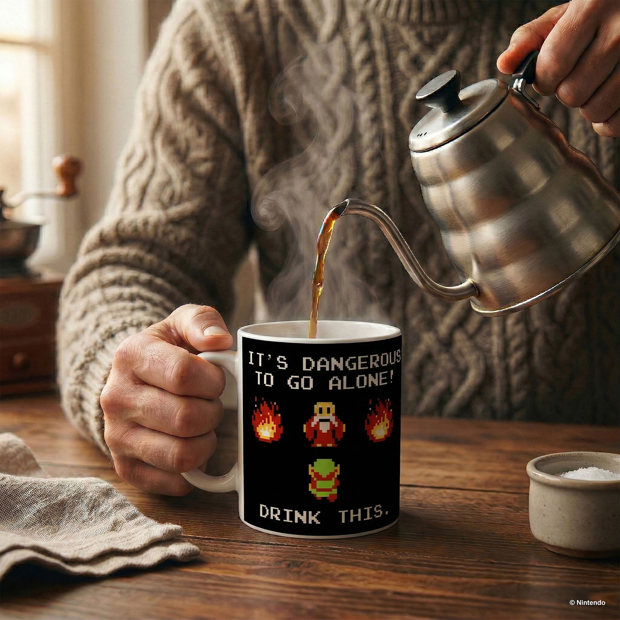 Pyramid America: The Legend of Zelda: Drink This - 11oz Ceramic Mug - Coffee-Tea Cup, Microwave-Dishwasher Safe, Video Game Fan Collectible, Licensed
