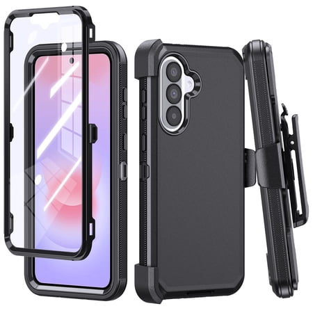 Thousand Gear Samsung Galaxy A37 5G Case, Built-In Screen Protector & Belt Clip Holster