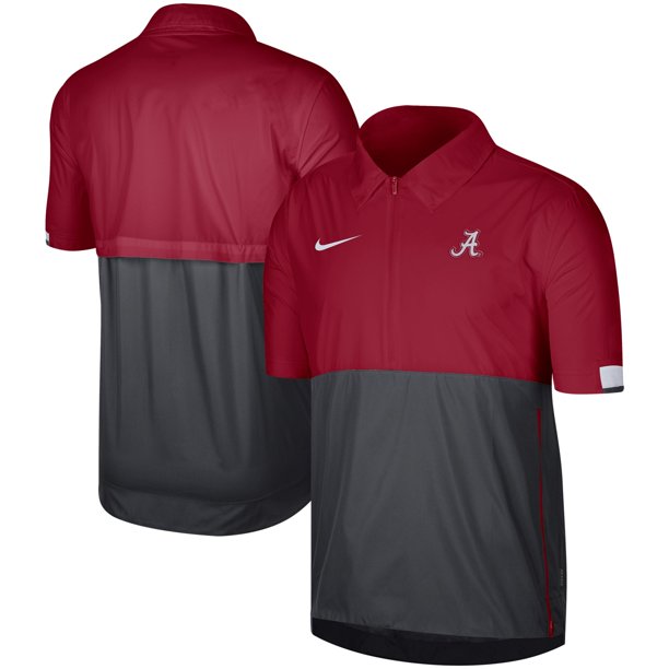 Alabama Crimson Tide Nike Coaches HalfZip Pullover Jacket Crimson