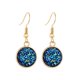 thumbnail image 1 of 1 par de pendientes colgantes chapados en Drusy, colgantes redondos, accesorios de joyería multicolor, regalos femeninos, decoraciones para Ropa, zapatos y accesorios Miscelánea Azul claro Minnieouse AP009627-04B, 1 of 6