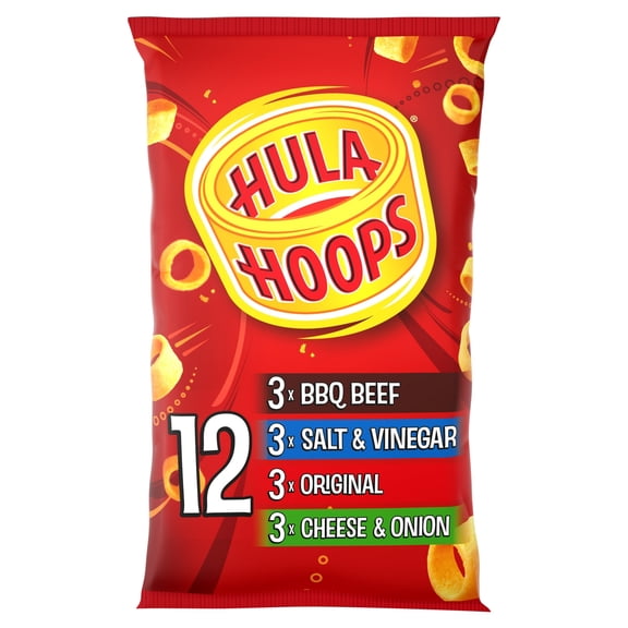 Hula Hoops Variety Multipack Crisps 12x24g, Imported from Britain