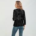 thumbnail image 5 of yillto Women Plus Size Cardigan 3/4 Sleeve Open Front Lightweight Lace Coats Formal Blazer S-5XL, 5 of 6