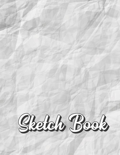 Sketch Book Beautiful Crinkle Paper Design Background, Large Blank