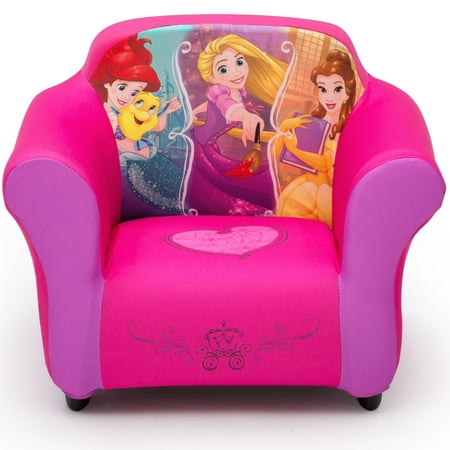 Disney Princess Kids Upholstered Chair With Sculpted Plastic Frame By Delta Children