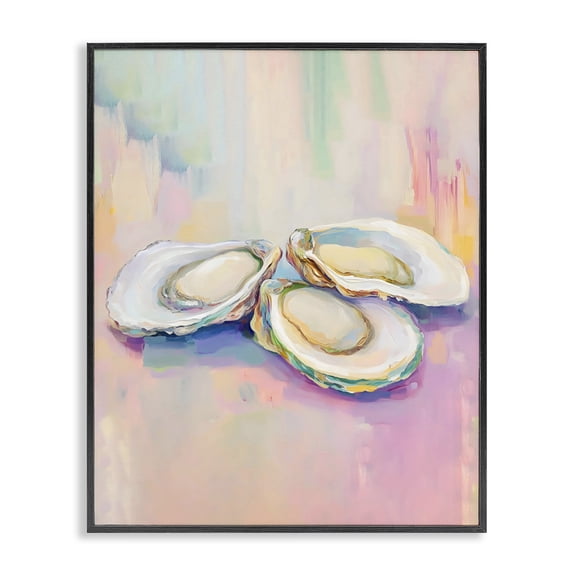 Stupell Industries Pastel Oysters Harmony Black Framed Giclee Art, design by The Prints Vibe