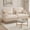 Beige, variant on Homy Casa 69.2" Leopard Pattern Loveseat Sofa with Fringe Trim, Upholstered Accent Couch with Pillows